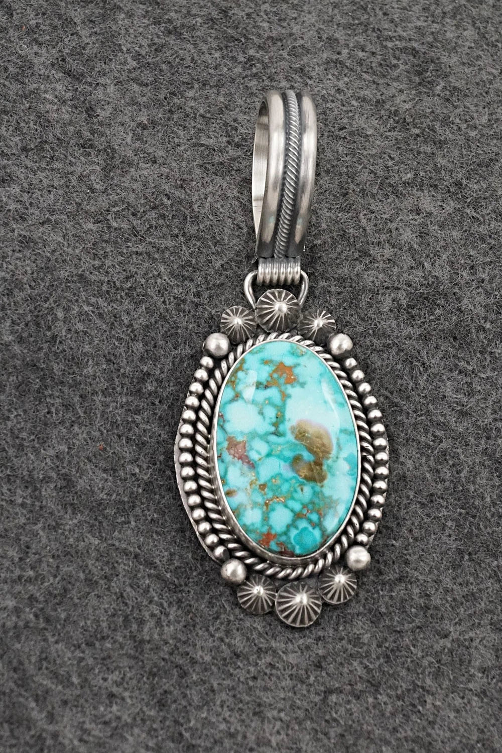 Turquoise & Sterling Silver Pendant - Michael Calladitto