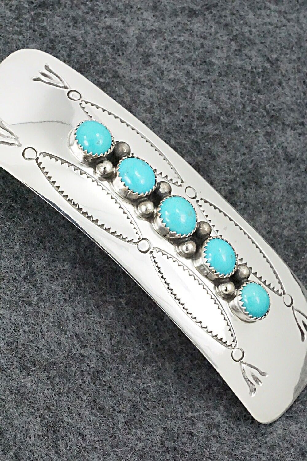 Turquoise & Sterling Silver Hair Barrette - Jolene Begay