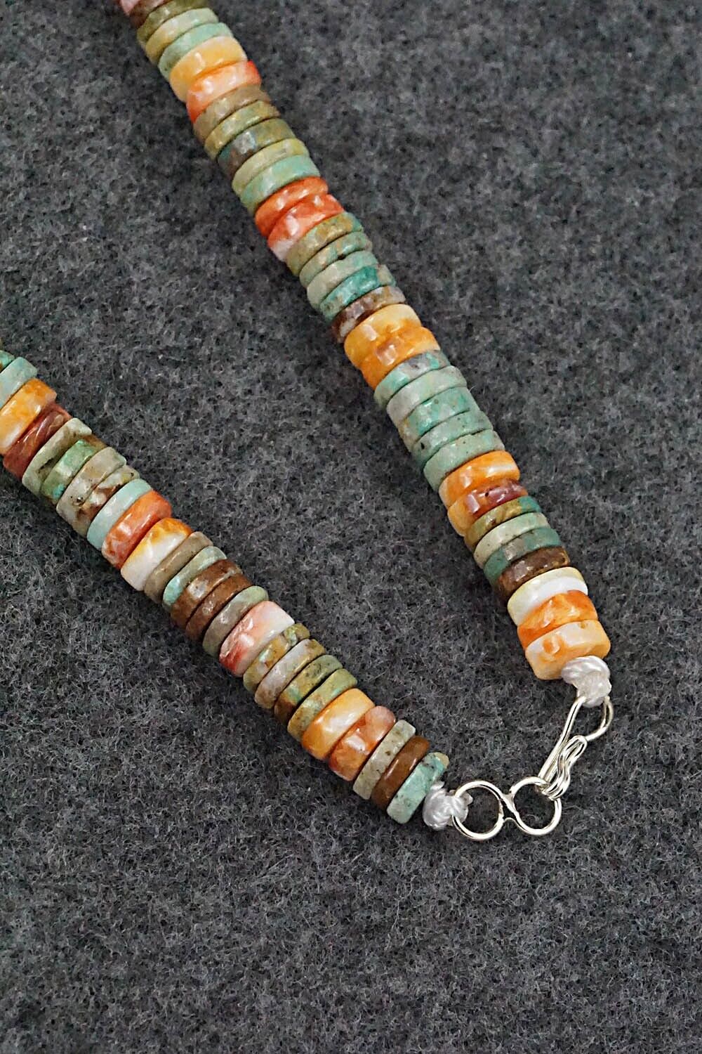 Multi-Stone & Sterling Silver Necklace 17" - Ramona Calabaza