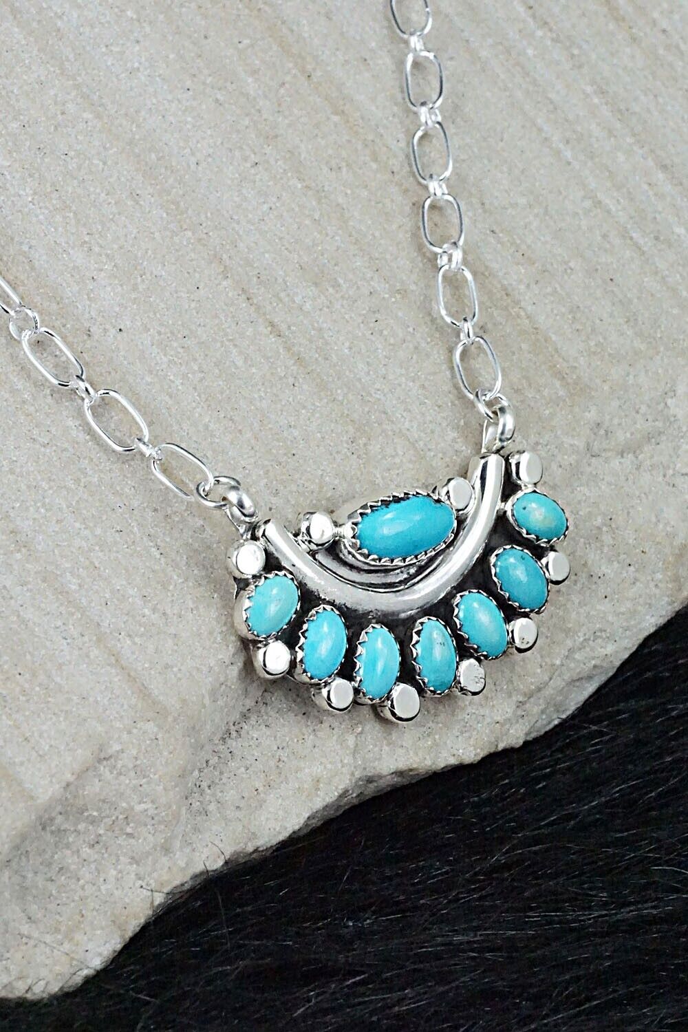 Turquoise & Sterling Silver Necklace - Sandra Sardo