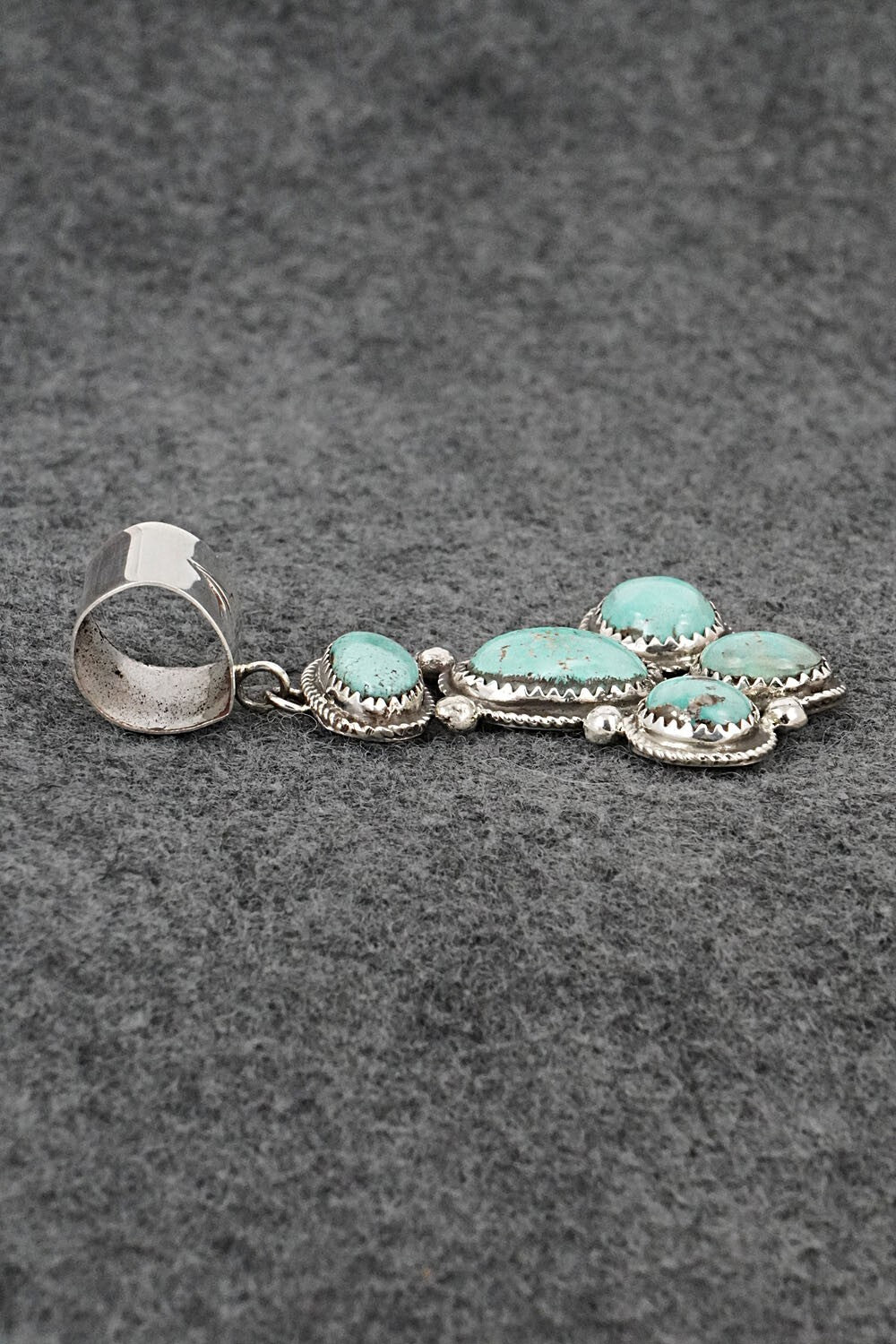 Turquoise & Sterling Silver Pendant - Ernest Hawthorne