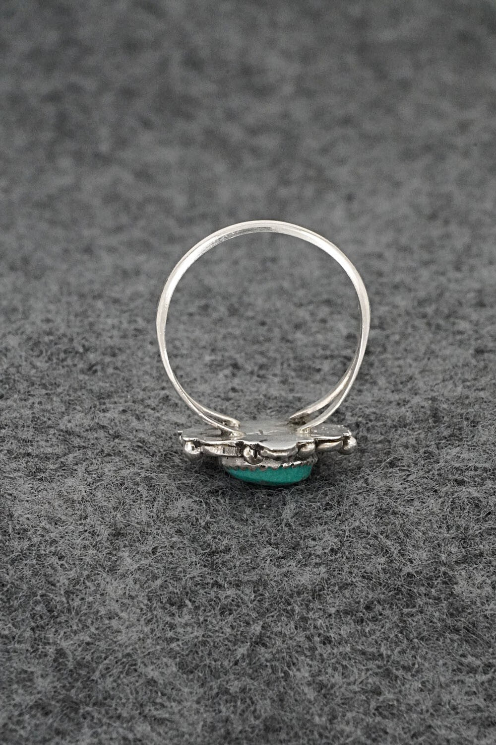 Turquoise & Sterling Silver Ring - Frieda Martinez - Size 8