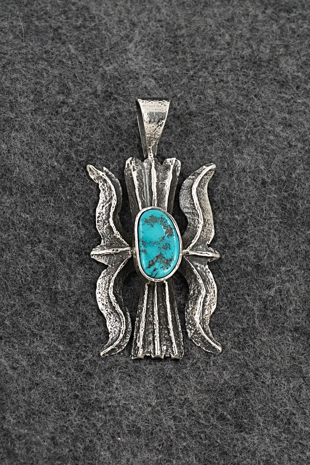 Turquoise & Sterling Silver Pendant - Cody Noble