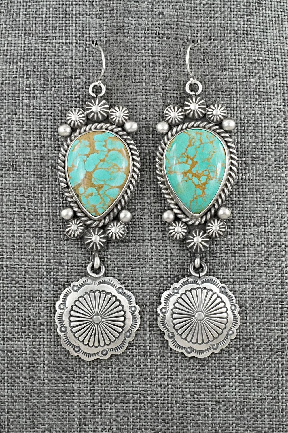 Turquoise & Sterling Silver Earrings - Michael Calladitto
