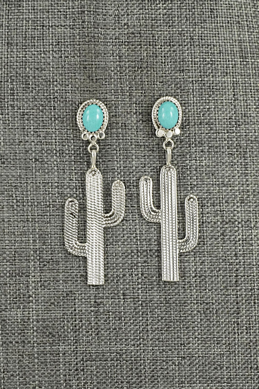 Turquoise & Sterling Silver Earrings - Annie Spencer