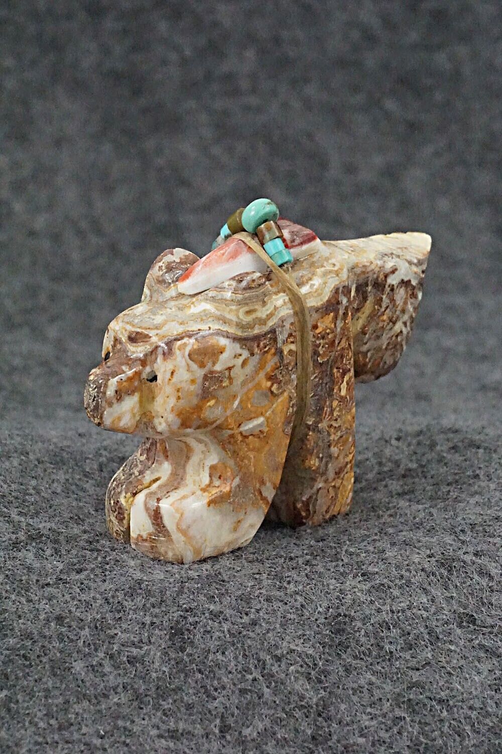 Wolf Zuni Fetish Carving - Danny Lonjose