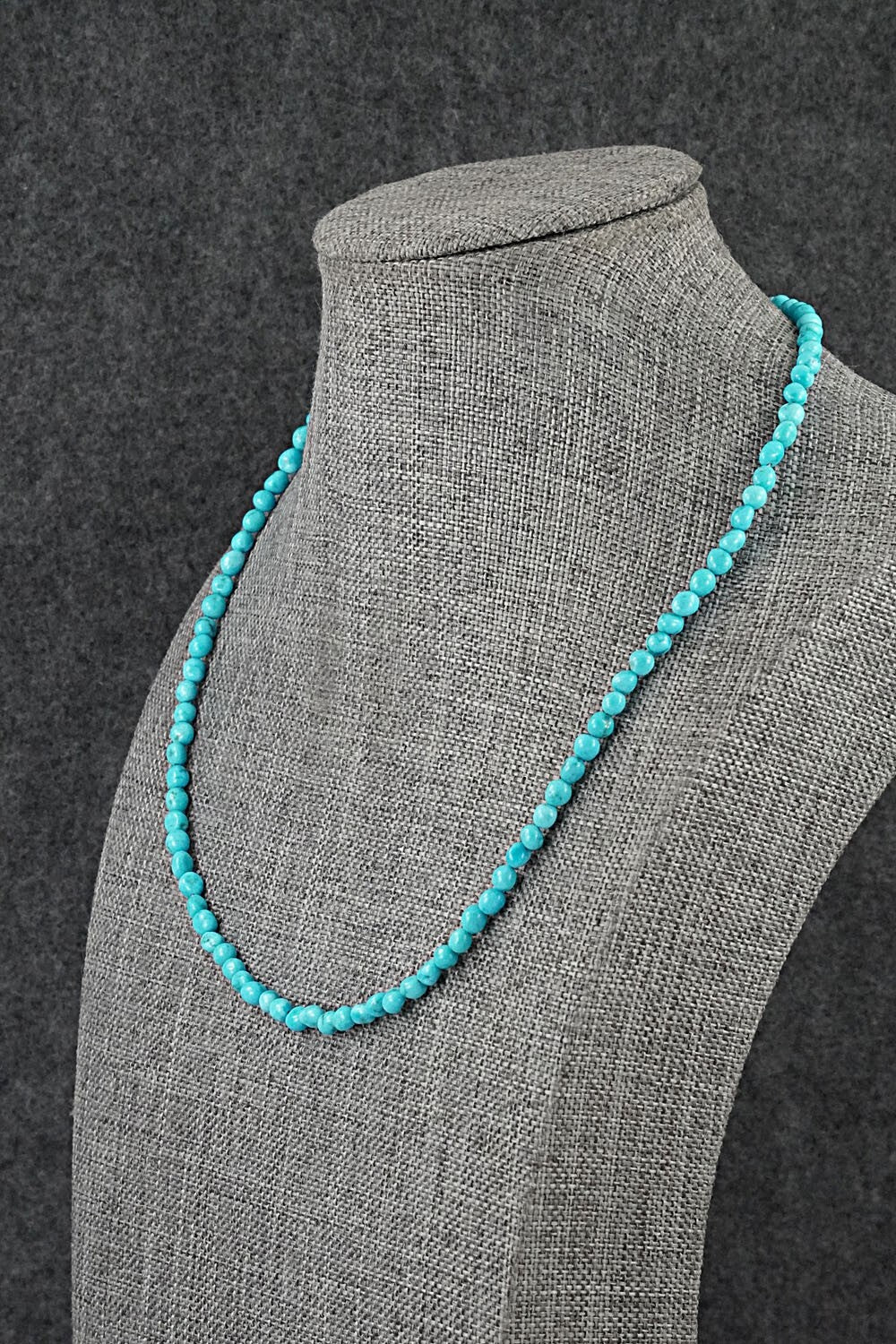 Turquoise & Sterling Silver Necklace 16" - Helen Tsosie