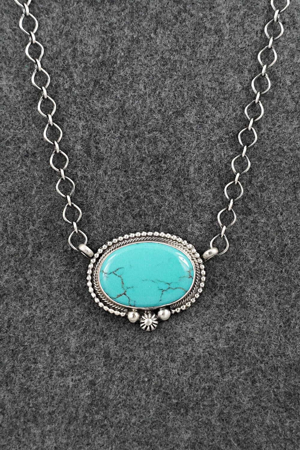 Turquoise & Sterling Silver Necklace - Kathleen Livingston