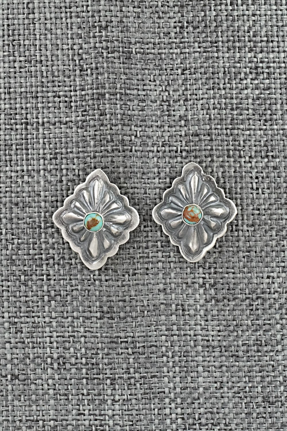 Turquoise & Sterling Silver Earrings - Terry Charlie