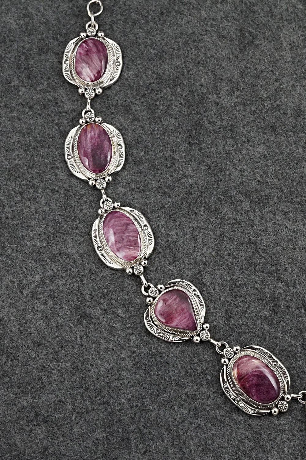 Spiny Oyster & Sterling Silver Necklace and Earrings Set - Paul Livingston