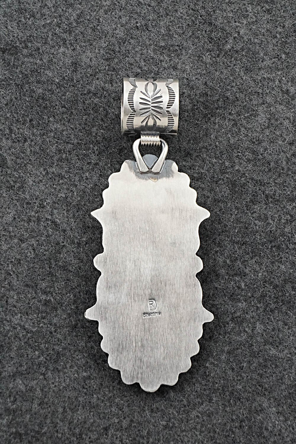 Turquoise & Sterling Silver Pendant - Raymond Delgarito