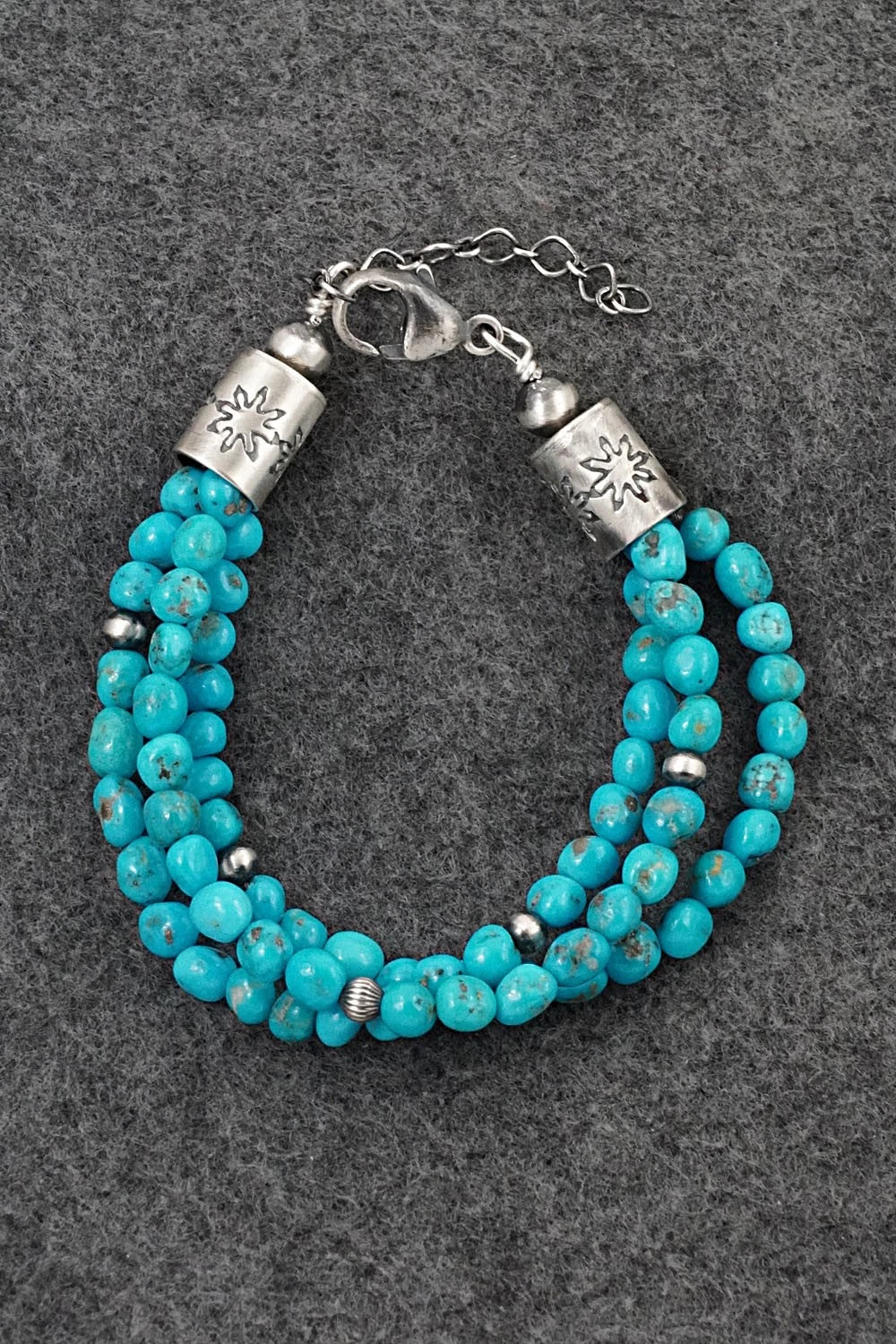 Turquoise & Sterling Silver Bracelet - Theresa Skeets