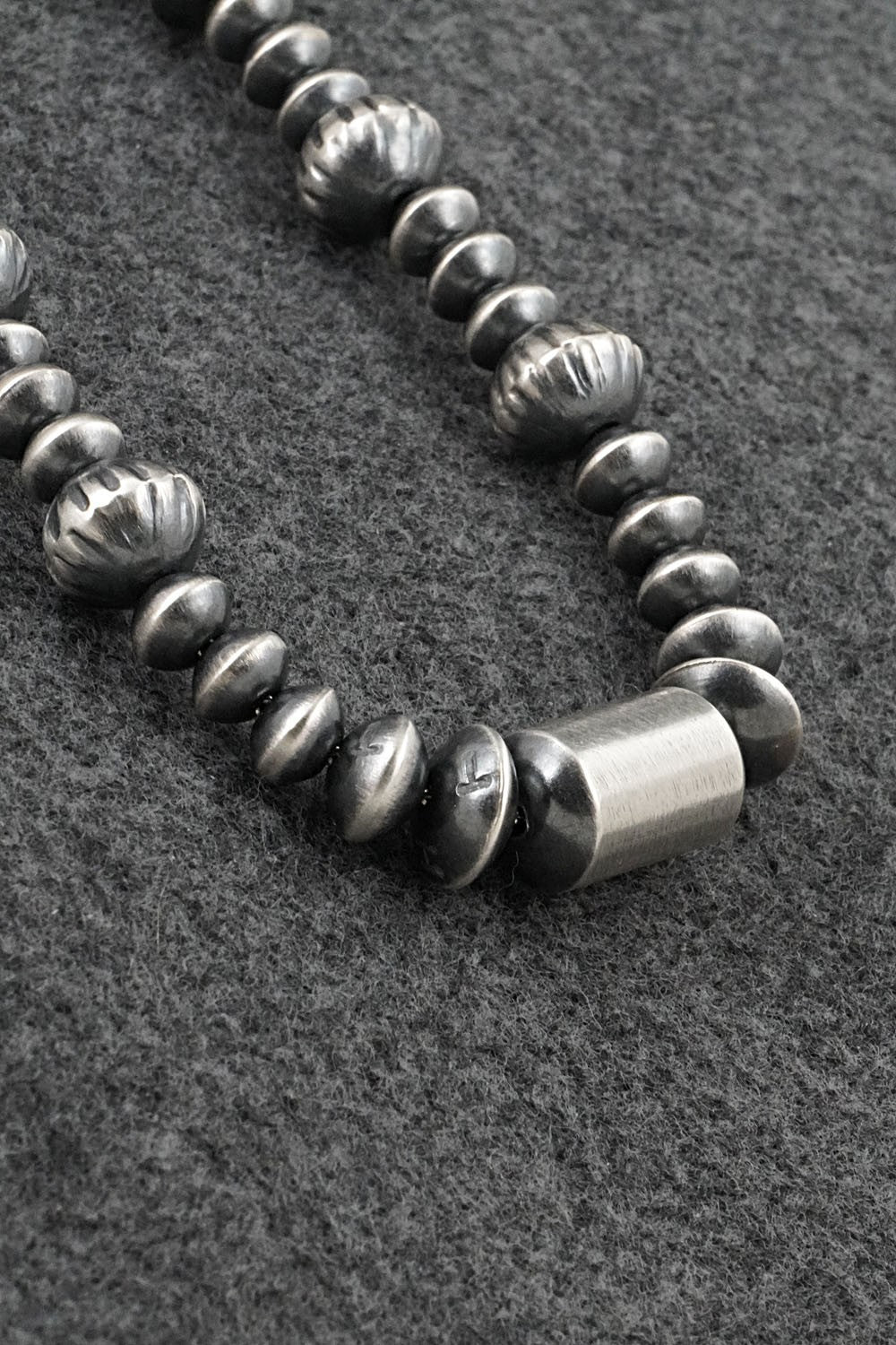 Sterling Silver Navajo Pearl Necklace 16" - Tonisha Haley