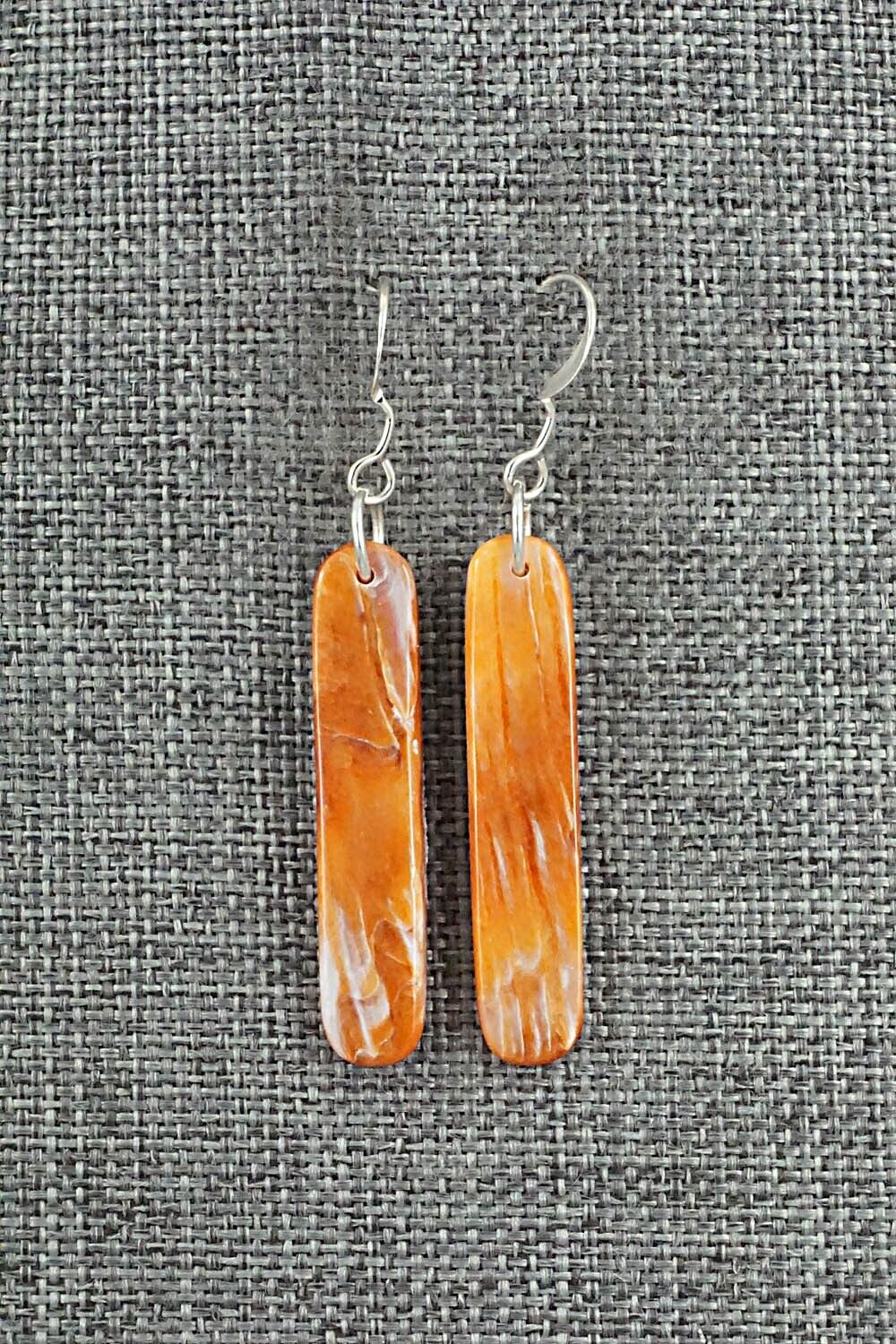 Spiny Oyster & Sterling Silver Earrings - Jesus Espino