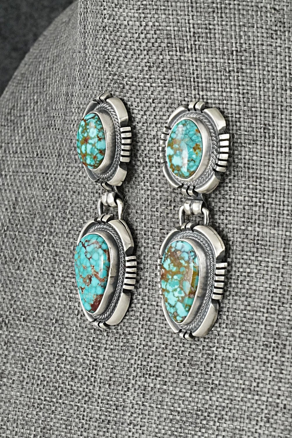 Turquoise & Sterling Silver Necklace and Earrings Set - Mark Yazzie