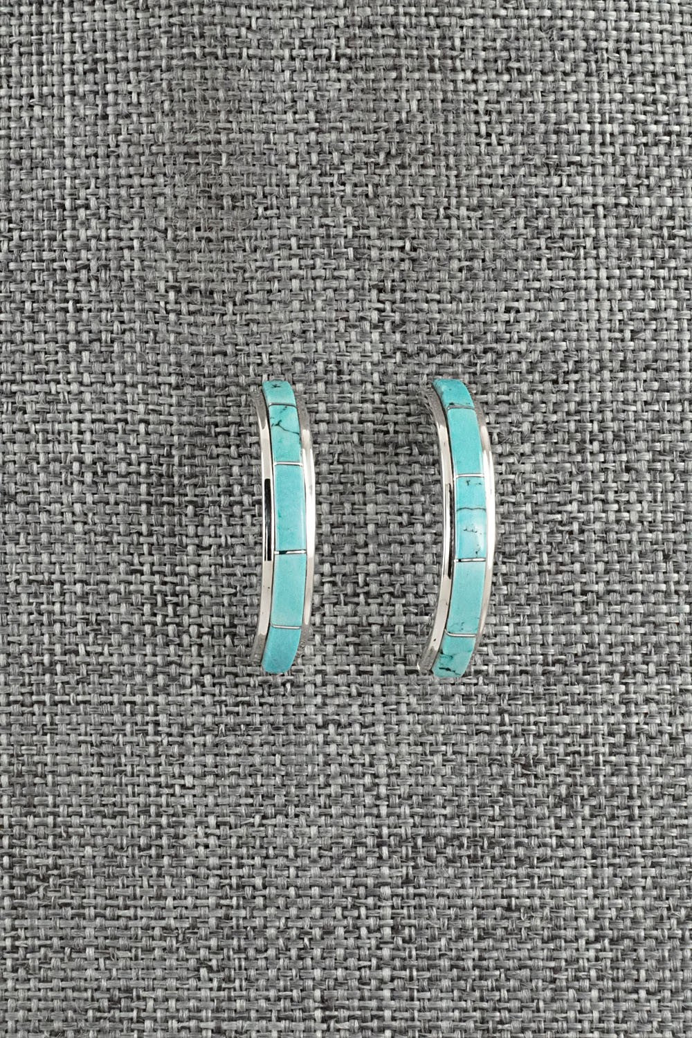 Turquoise & Sterling Silver Earrings - Gloria Waatsa