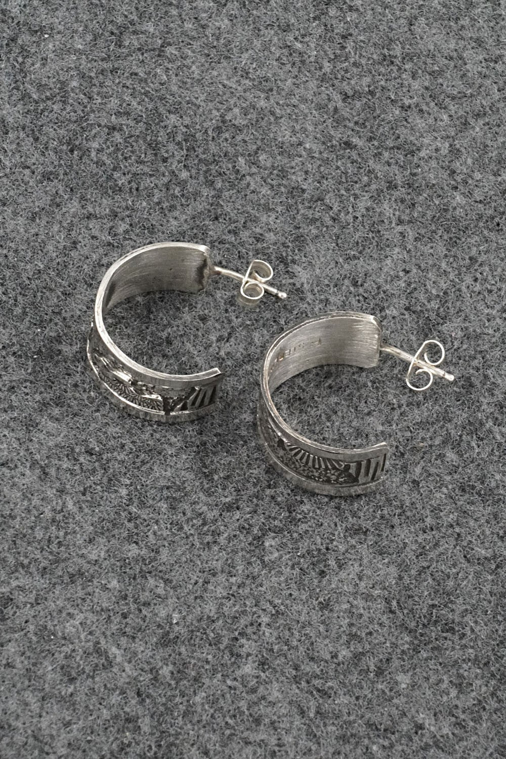 Sterling Silver Hoop Earrings - Elaine Becenti