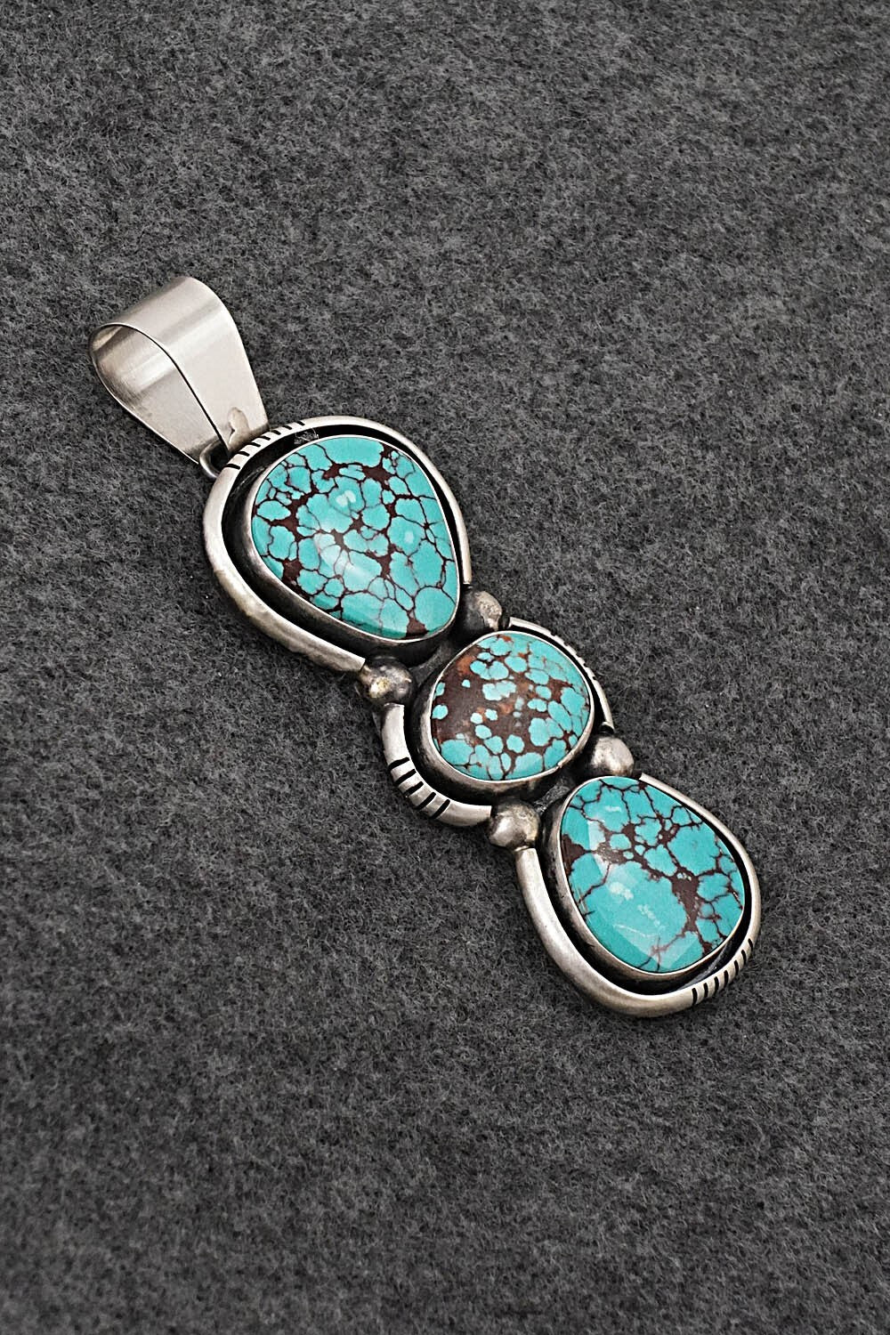 Turquoise & Sterling Silver Pendant - Paul Livingston