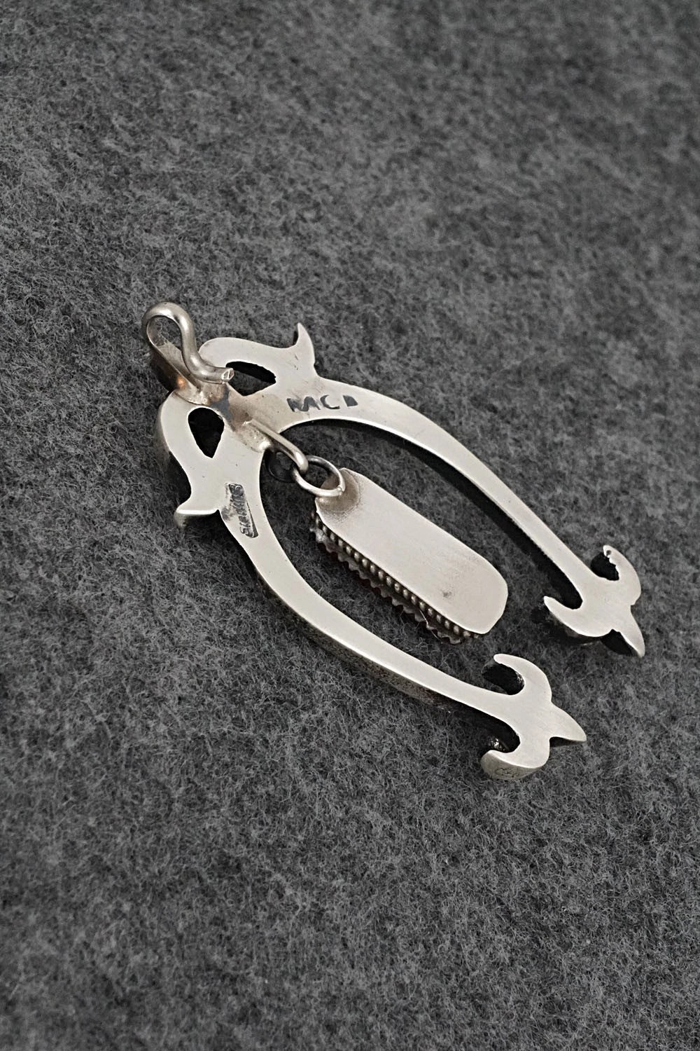 Spiny Oyster and Sterling Silver Pendant - Martha Cayatineto