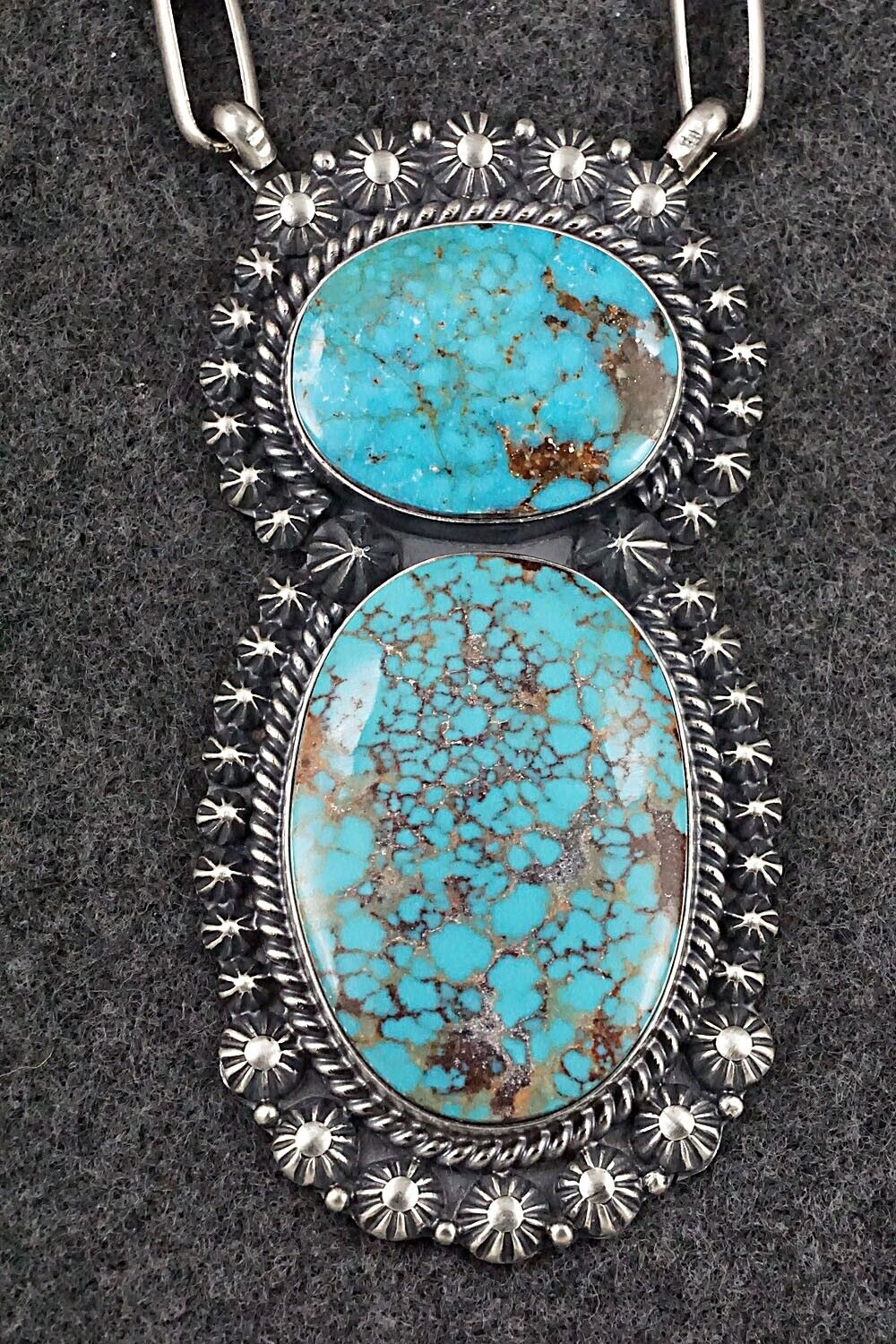 Turquoise & Sterling Silver Necklace - Raymond Delgarito