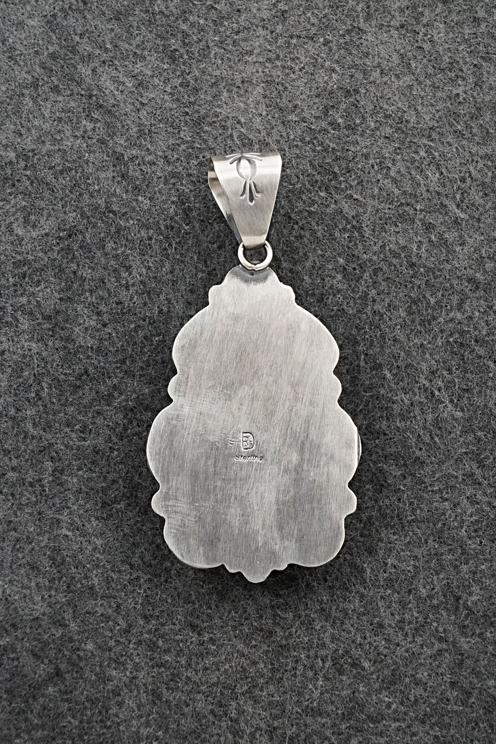 Turquoise & Sterling Silver Pendant - Raymond Delgarito