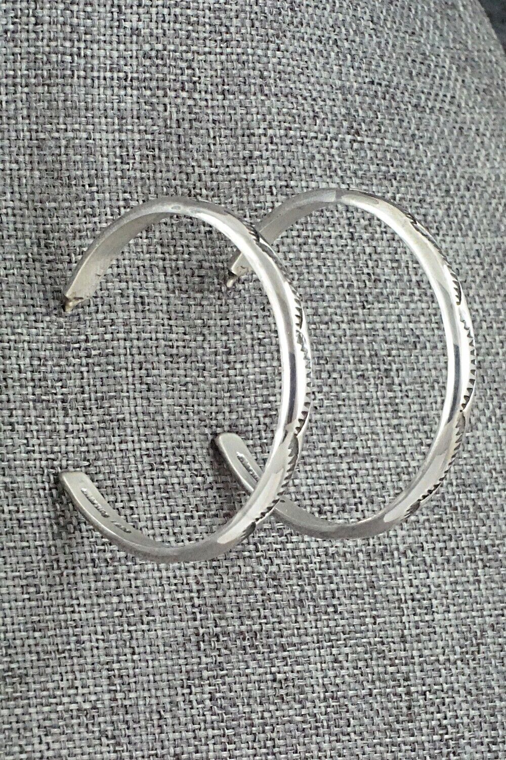 Sterling Silver Hoop Earrings - Elaine Tahe