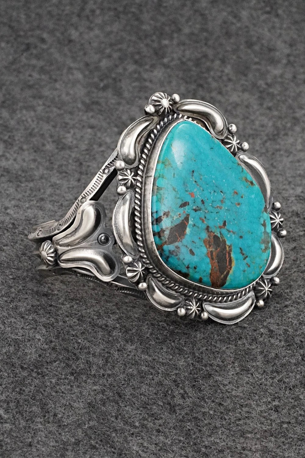 Turquoise & Sterling Silver Bracelet - Raymond Delgarito