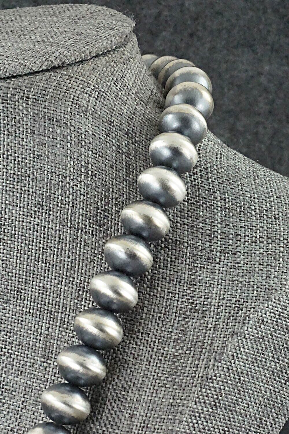 Sterling Silver Navajo Pearl Necklace 26" - Bryannen Halwood