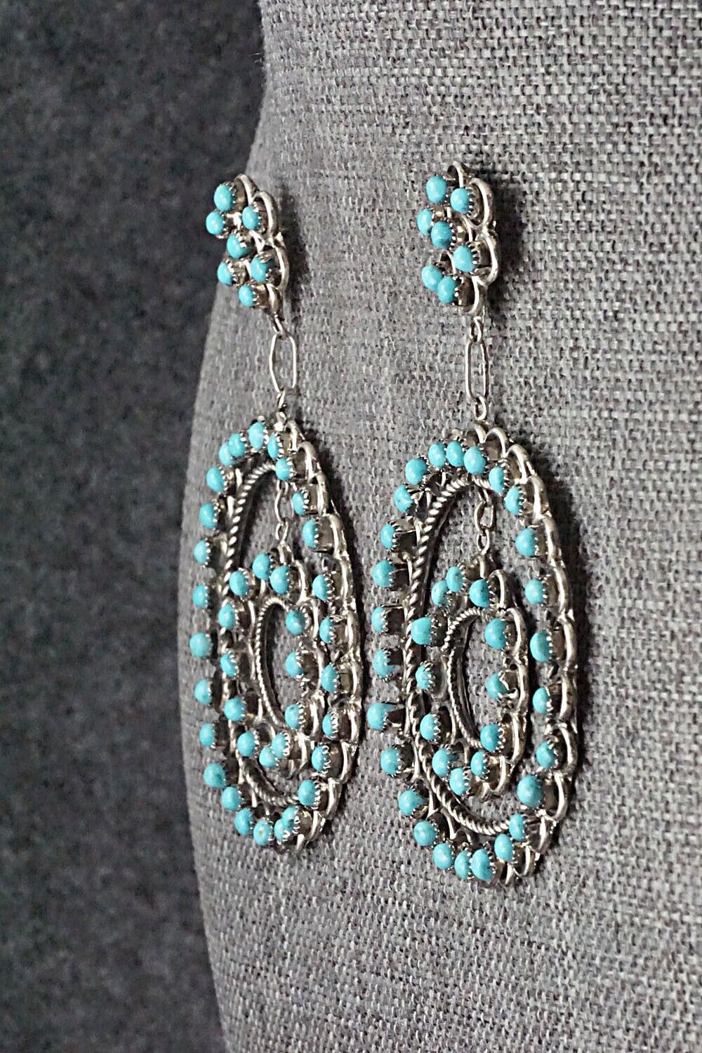 Turquoise & Sterling Silver Earrings - Waylon Johnson