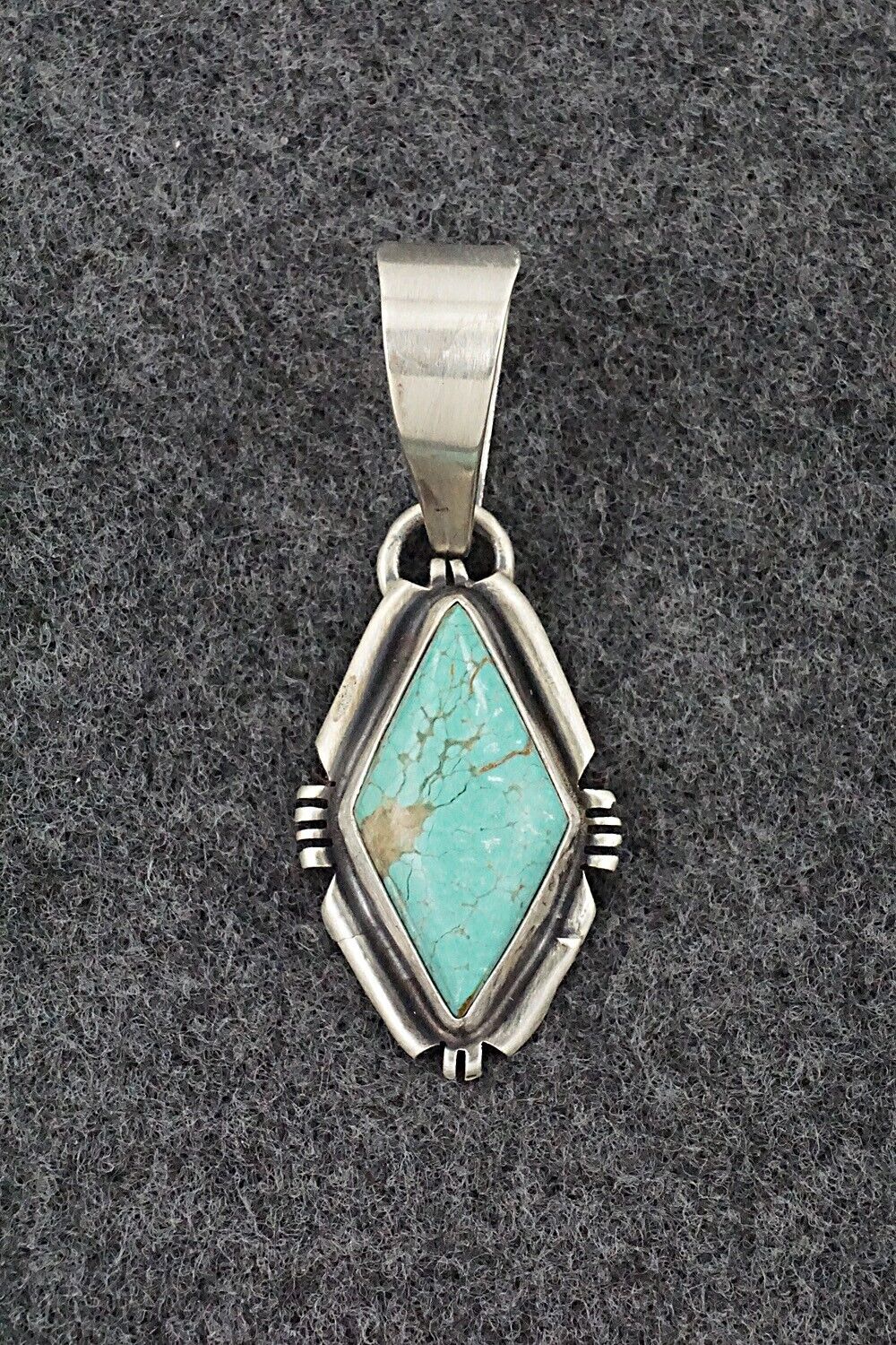 Turquoise & Sterling Silver Pendant - Randy Billy