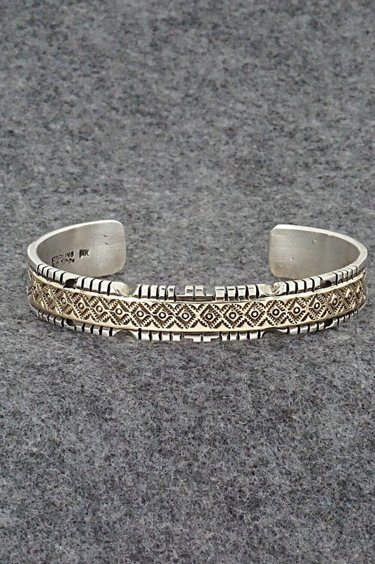 Sterling Silver & 14K Gold Bracelet - Tsosie Orville White