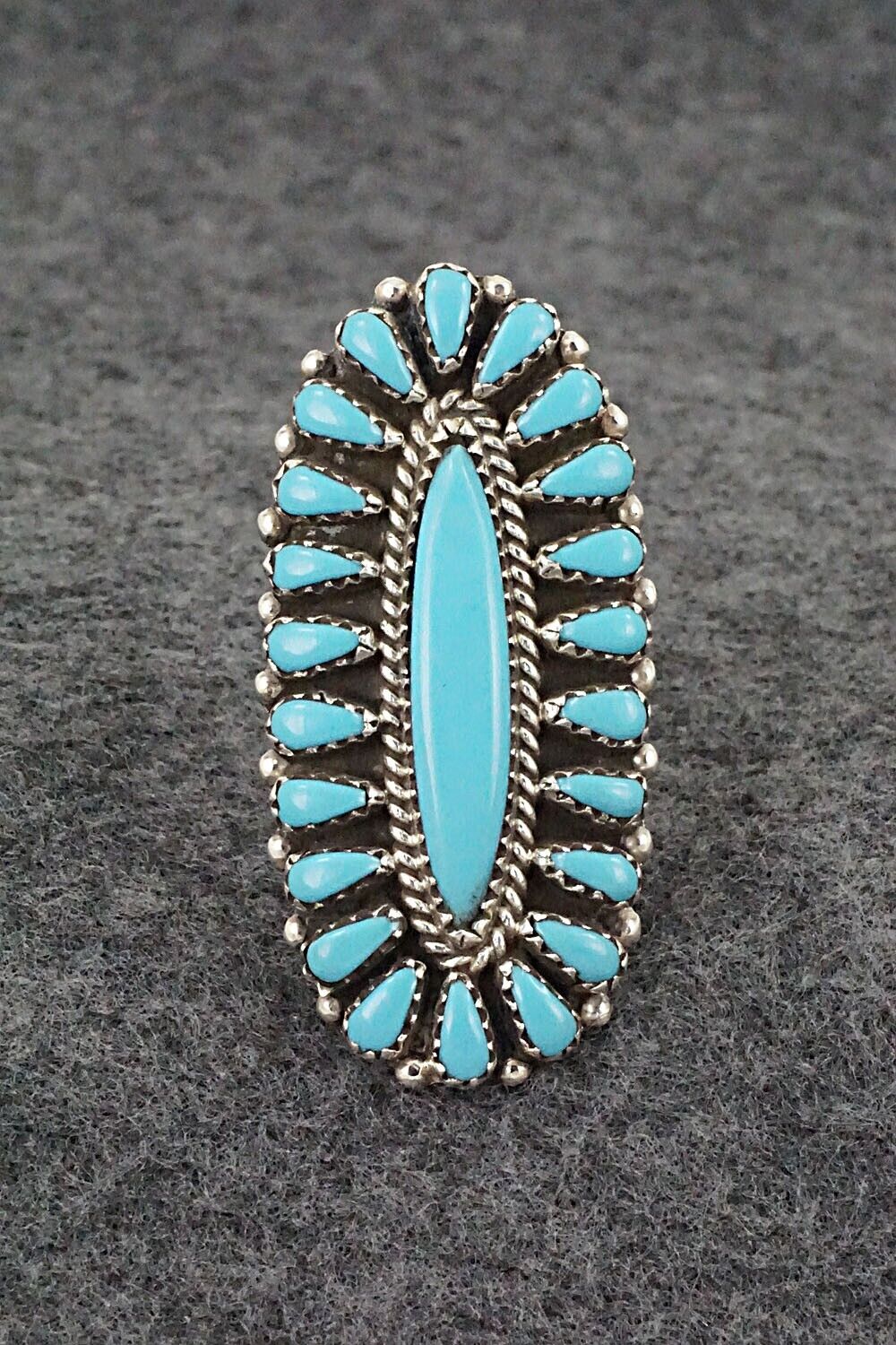 Turquoise & Sterling Silver Ring - George Gasper - Size 7