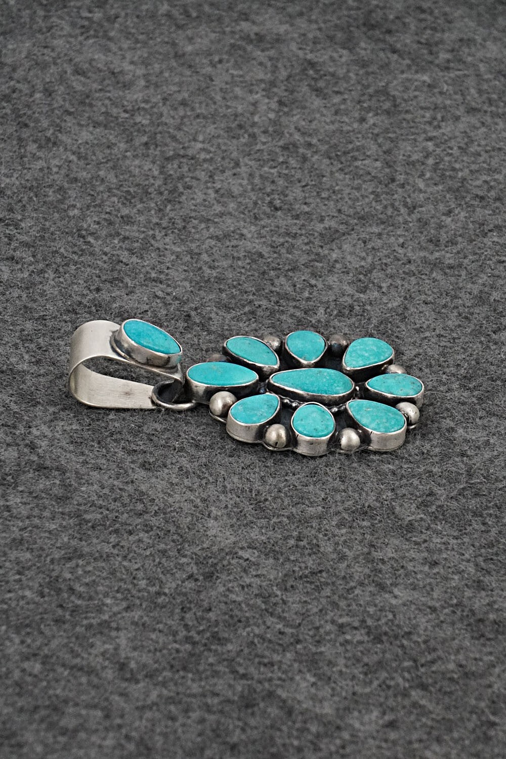 Turquoise & Sterling Silver Pendant - Kathleen Livingston