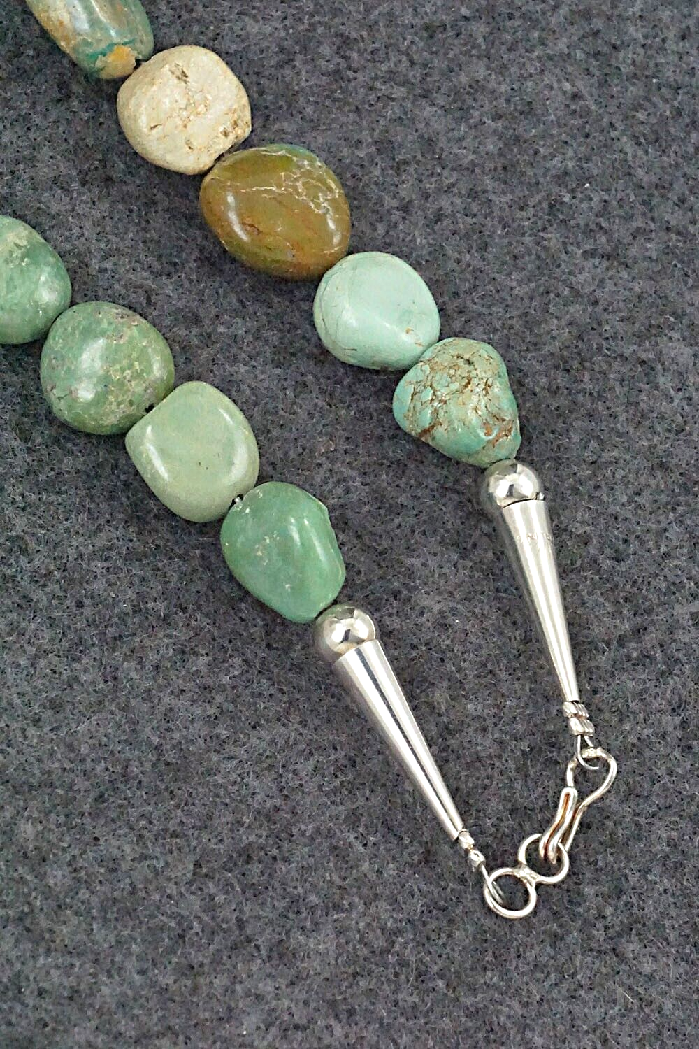 Turquoise & Sterling Silver Necklace 24" - Louise Joe