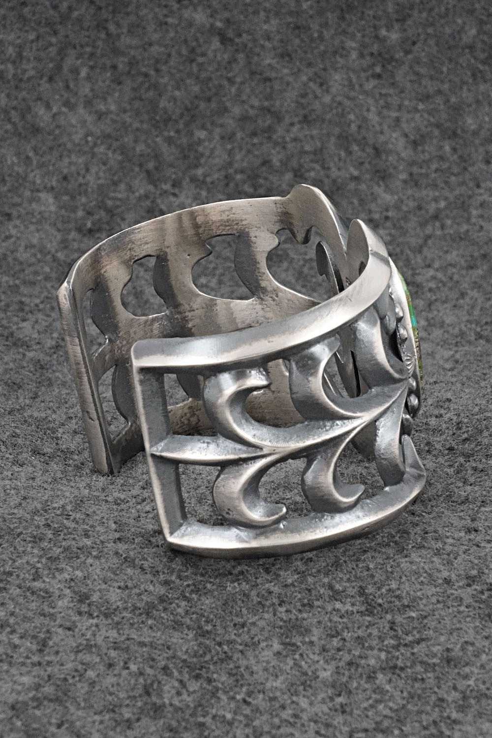 Turquoise & Sterling Silver Bracelet - Harrison Bitsue