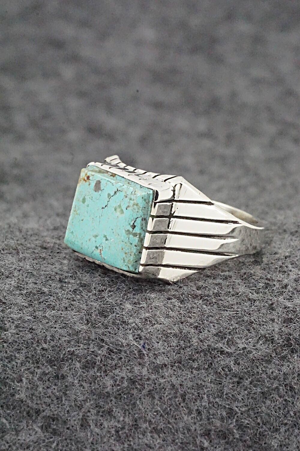 Turquoise & Sterling Silver Ring - Trevor Jack - Size 10