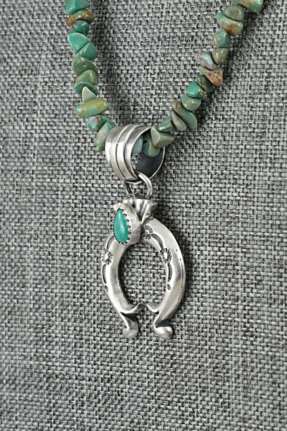 Turquoise & Sterling Silver Necklace 18" - Louise Joe