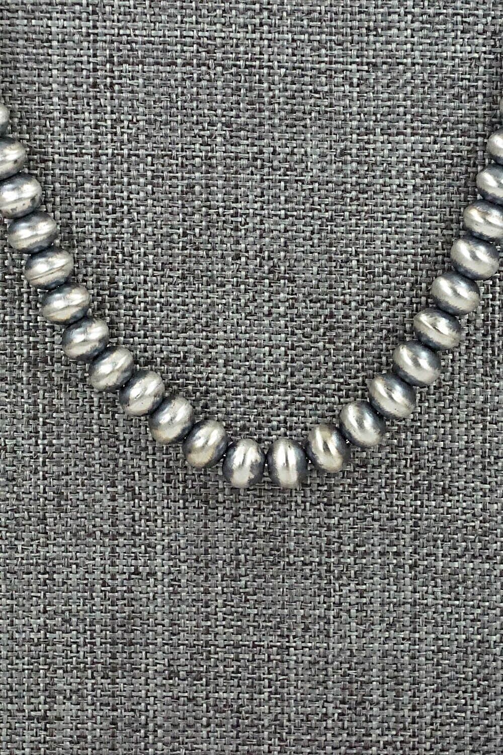 Sterling Silver Navajo Pearl Necklace 28" - Dorinda Mariano