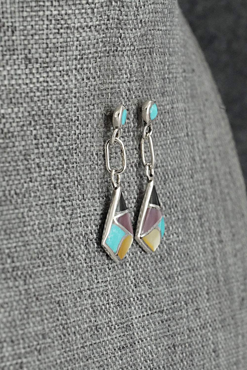 Multi-Stone & Sterling Silver Earrings - Orena Leekya