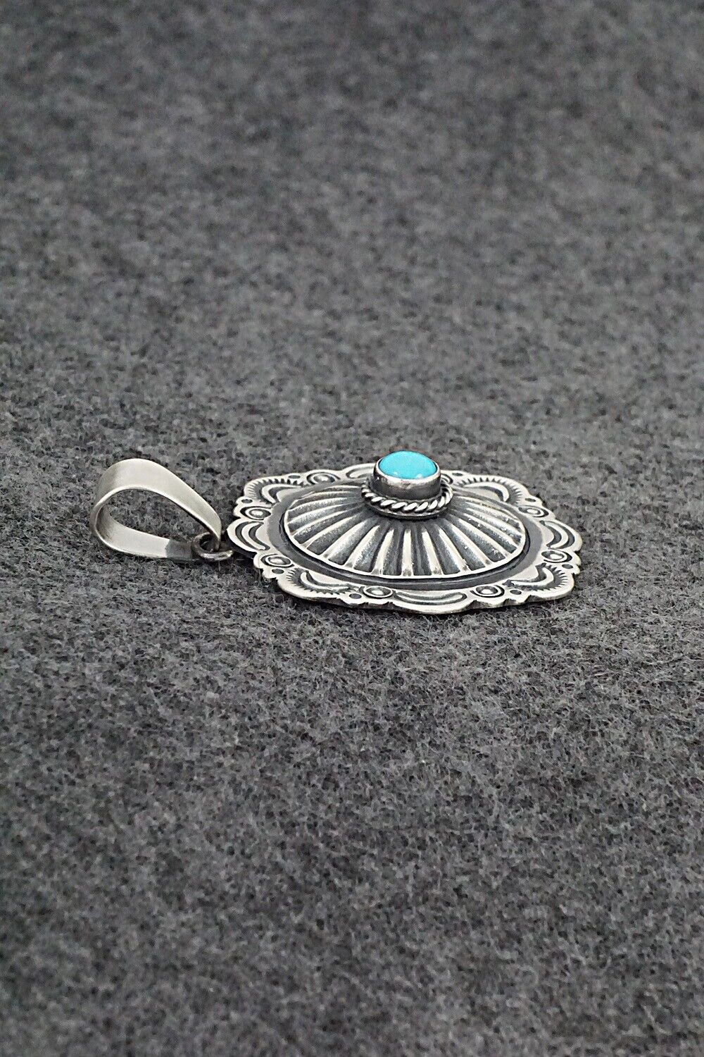 Turquoise and Sterling Silver Pendant - Derrick Gordon
