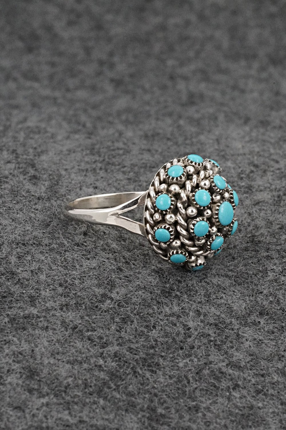 Turquoise & Sterling Silver Ring - Dickie Charley - Size 7.25