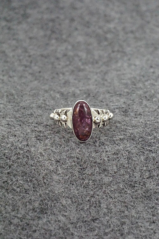 Spiny Oyster & Sterling Silver Ring - Andrew Vandever - Size 6.75