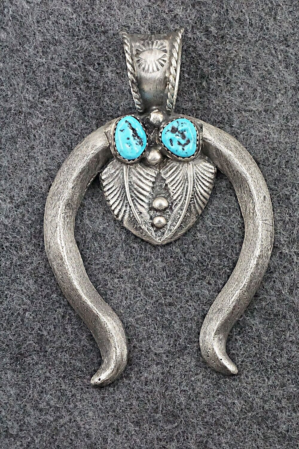 Turquoise and Sterling Silver Pendant - Gilbert Martin