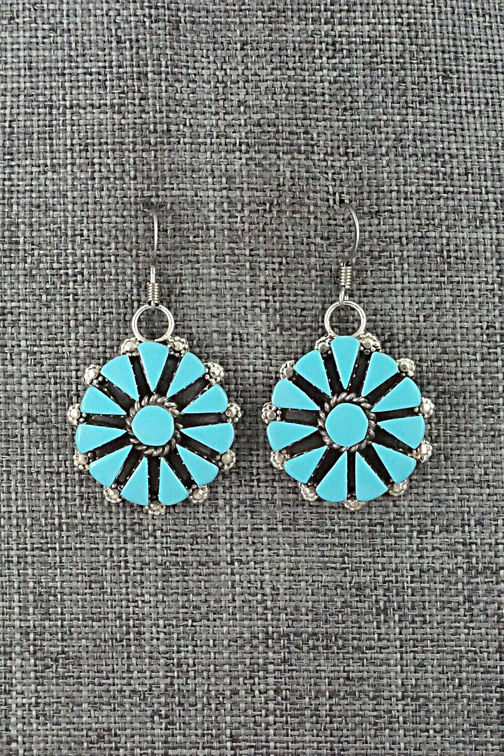 Turquoise & Sterling Silver Earrings - Merlinda Chavez