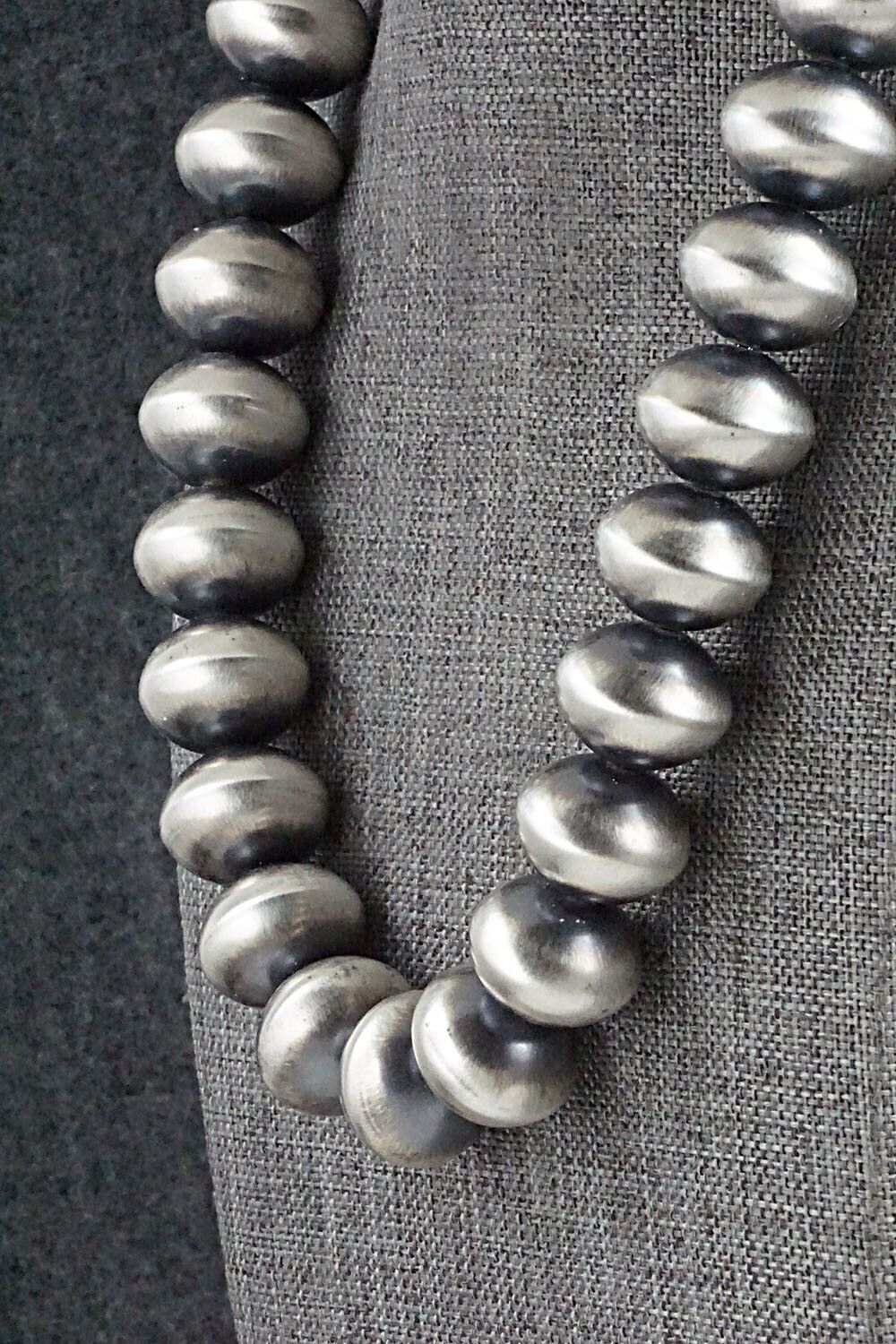 Sterling Silver Navajo Pearl Necklace 18" - Bryannen Halwood