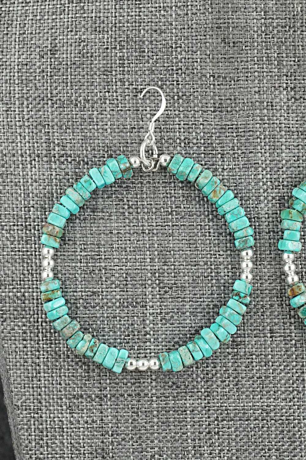 Turquoise & Sterling Silver Earrings - Doreen Jake