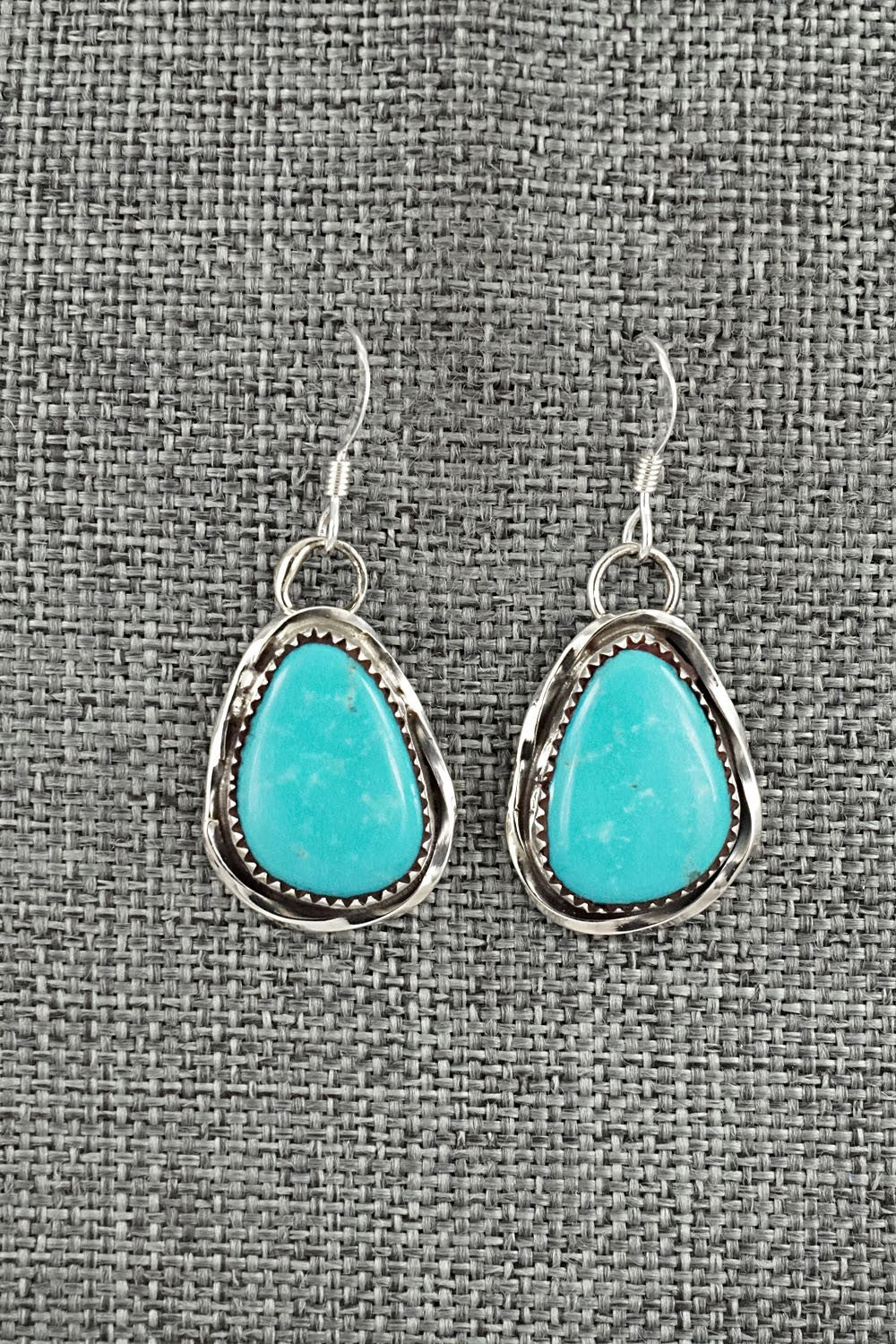 Turquoise & Sterling Silver Earrings - Ernest Hawthorne