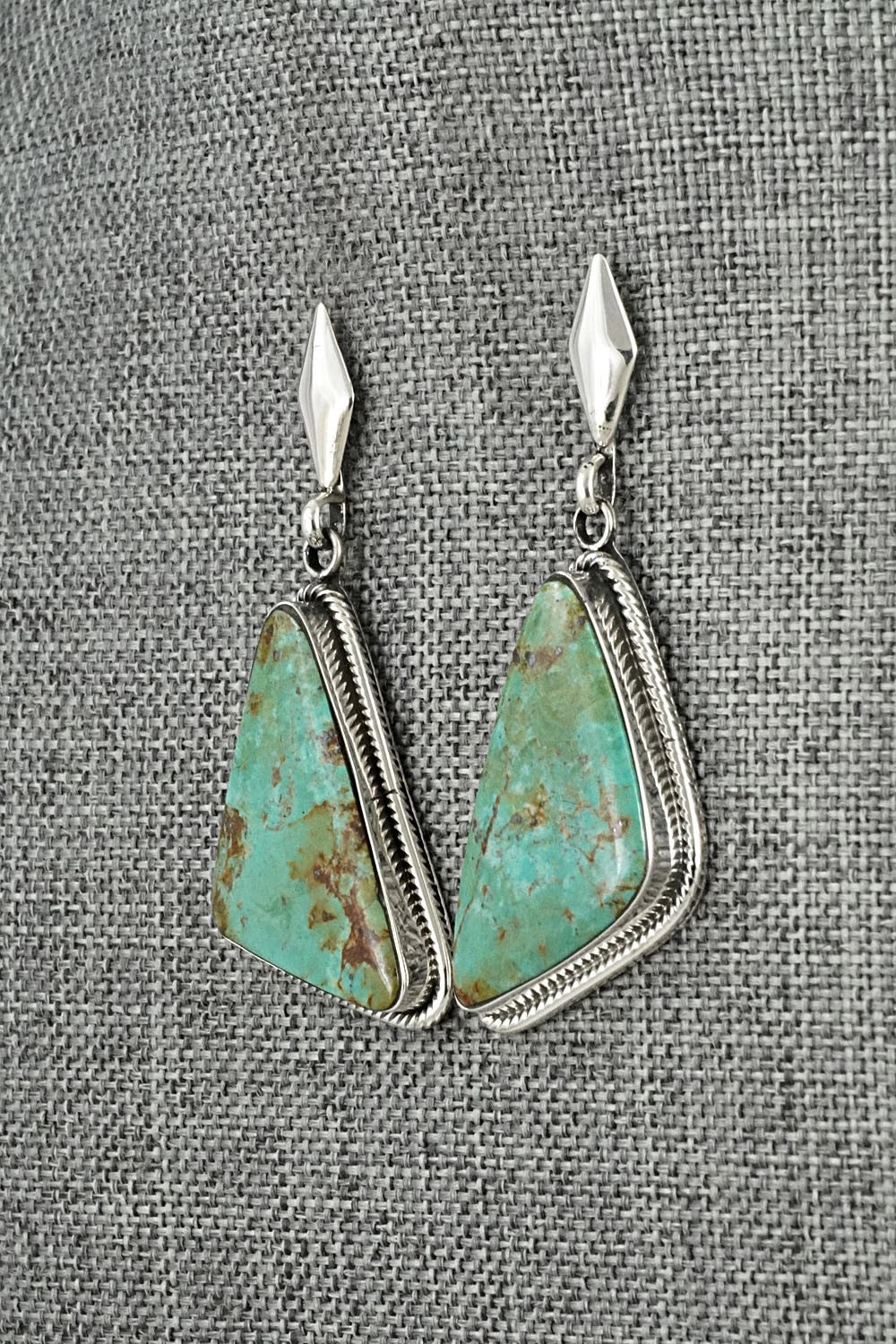 Turquoise & Sterling Silver Earrings - Mike Smith