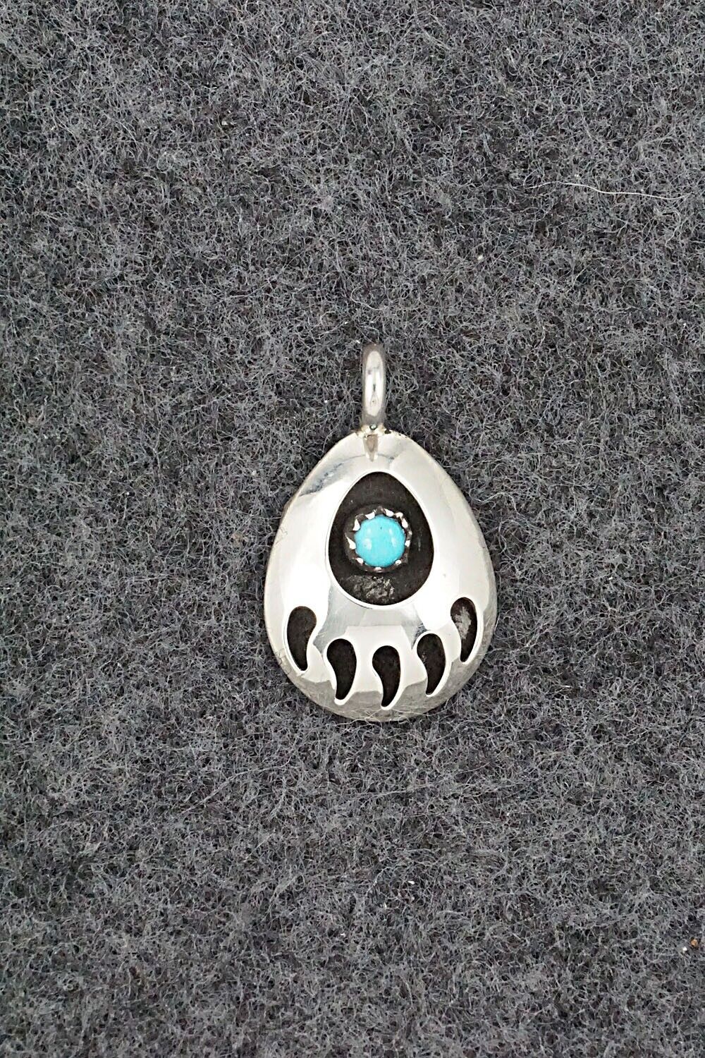 Turquoise & Sterling Silver Pendant - Leta Parker