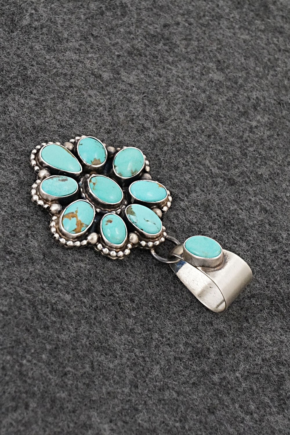 Turquoise & Sterling Silver Pendant - Kathleen Livingston